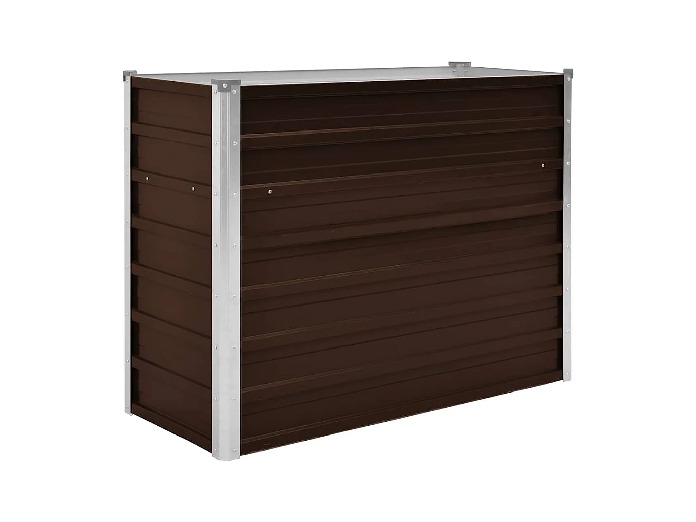 Lit surélevé de jardin Marron 100x40x77 cm Acier galvanisé