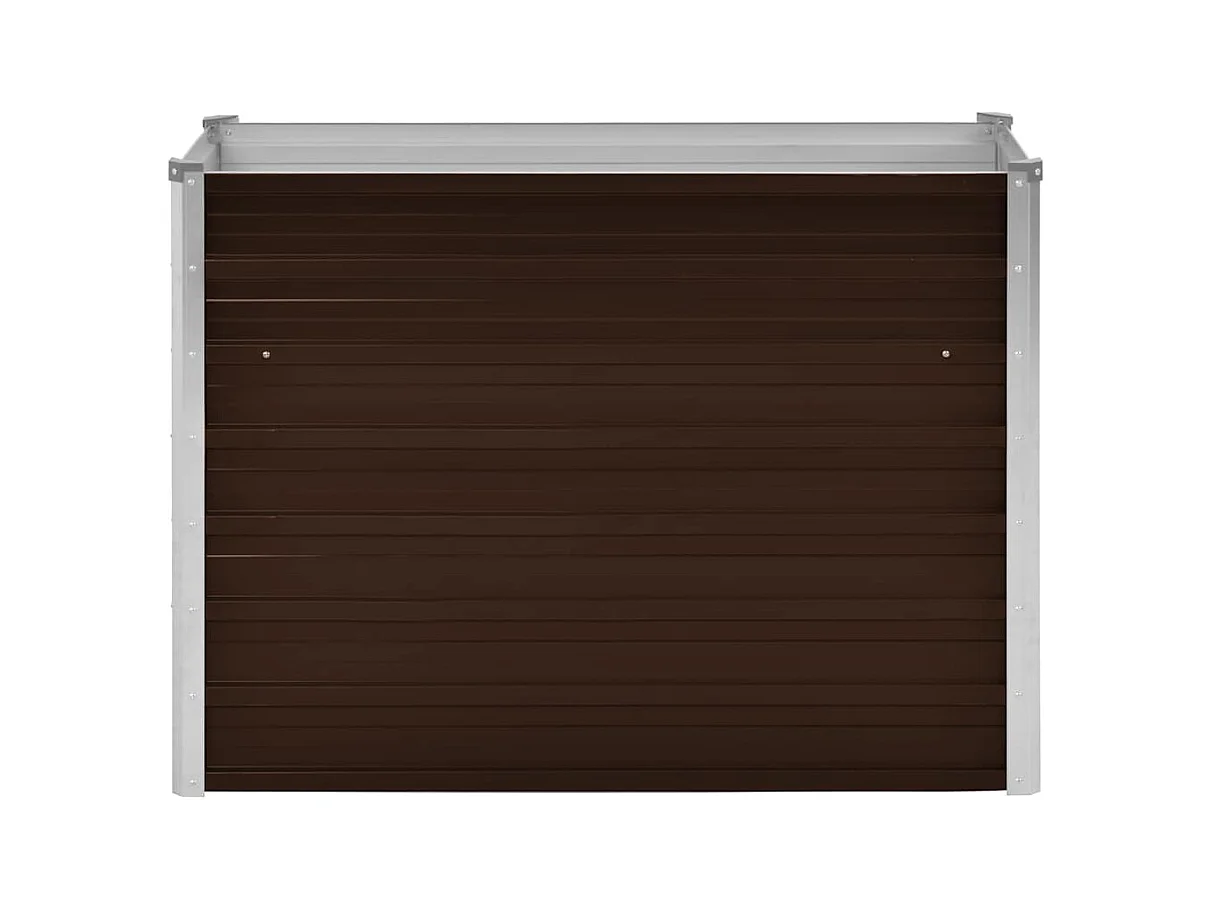 Lit surélevé de jardin Marron 100x40x77 cm Acier galvanisé