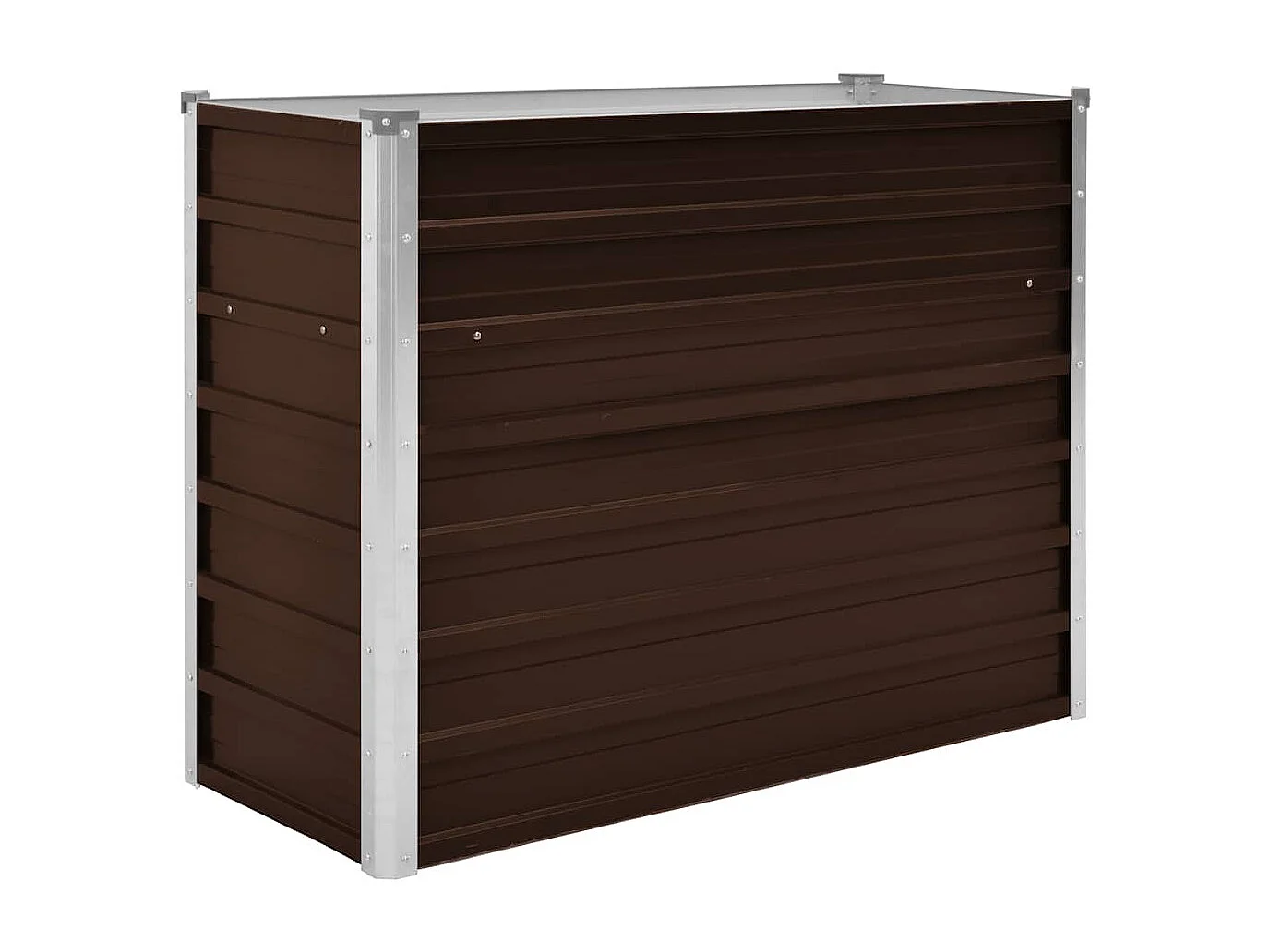 Lit surélevé de jardin Marron 100x40x77 cm Acier galvanisé