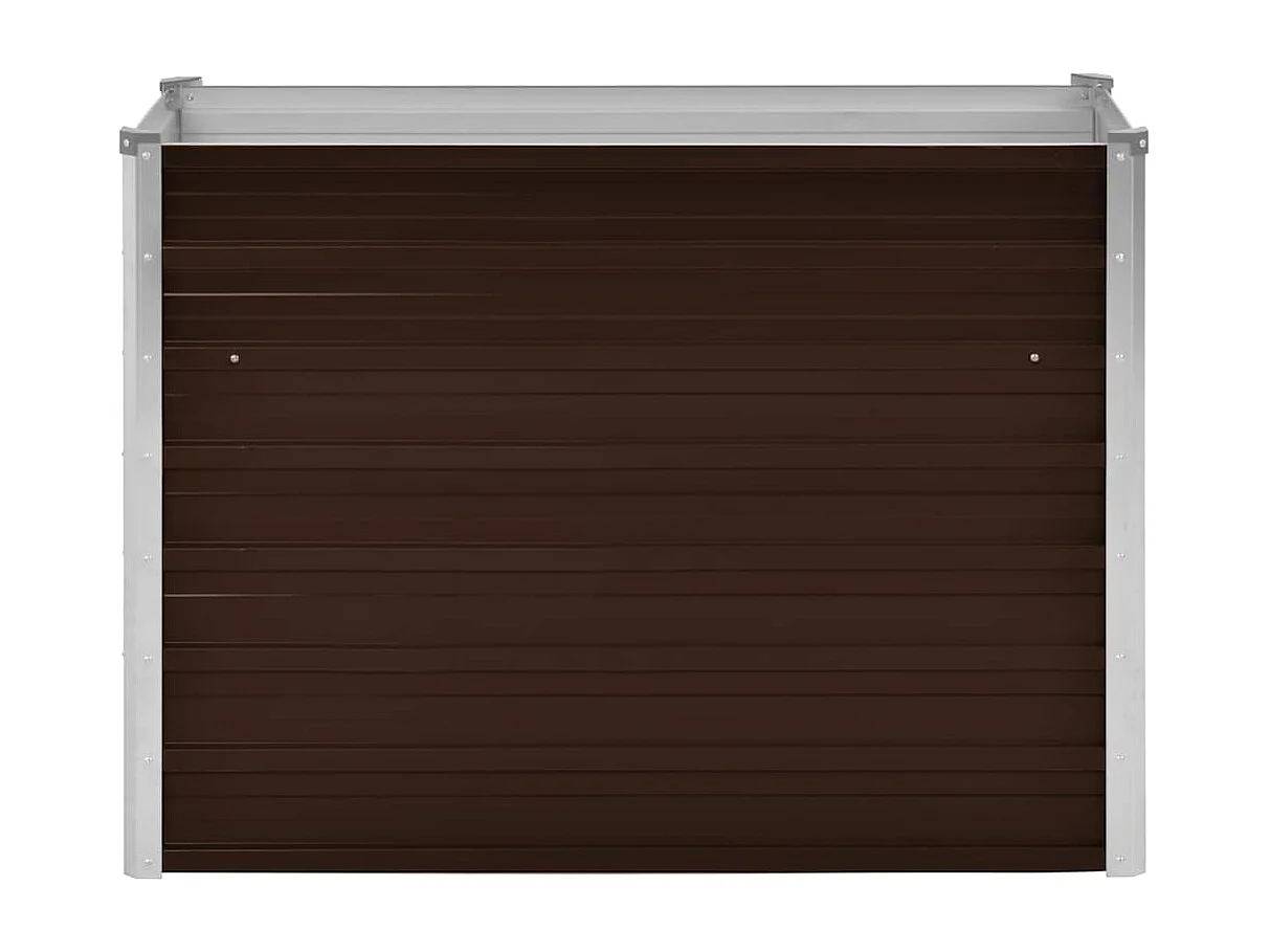 Lit surélevé de jardin Marron 100x40x77 cm Acier galvanisé