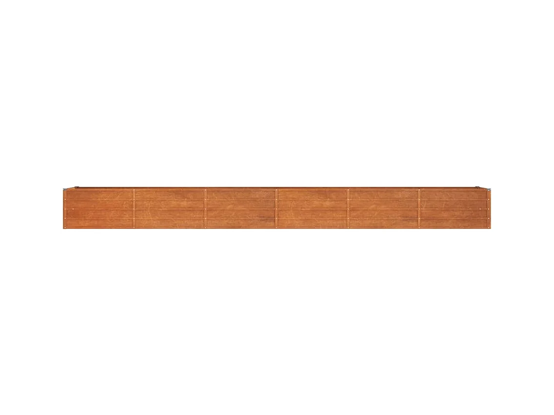 Lit surélevé de jardin rouillé 480x80x45 cm acier corten