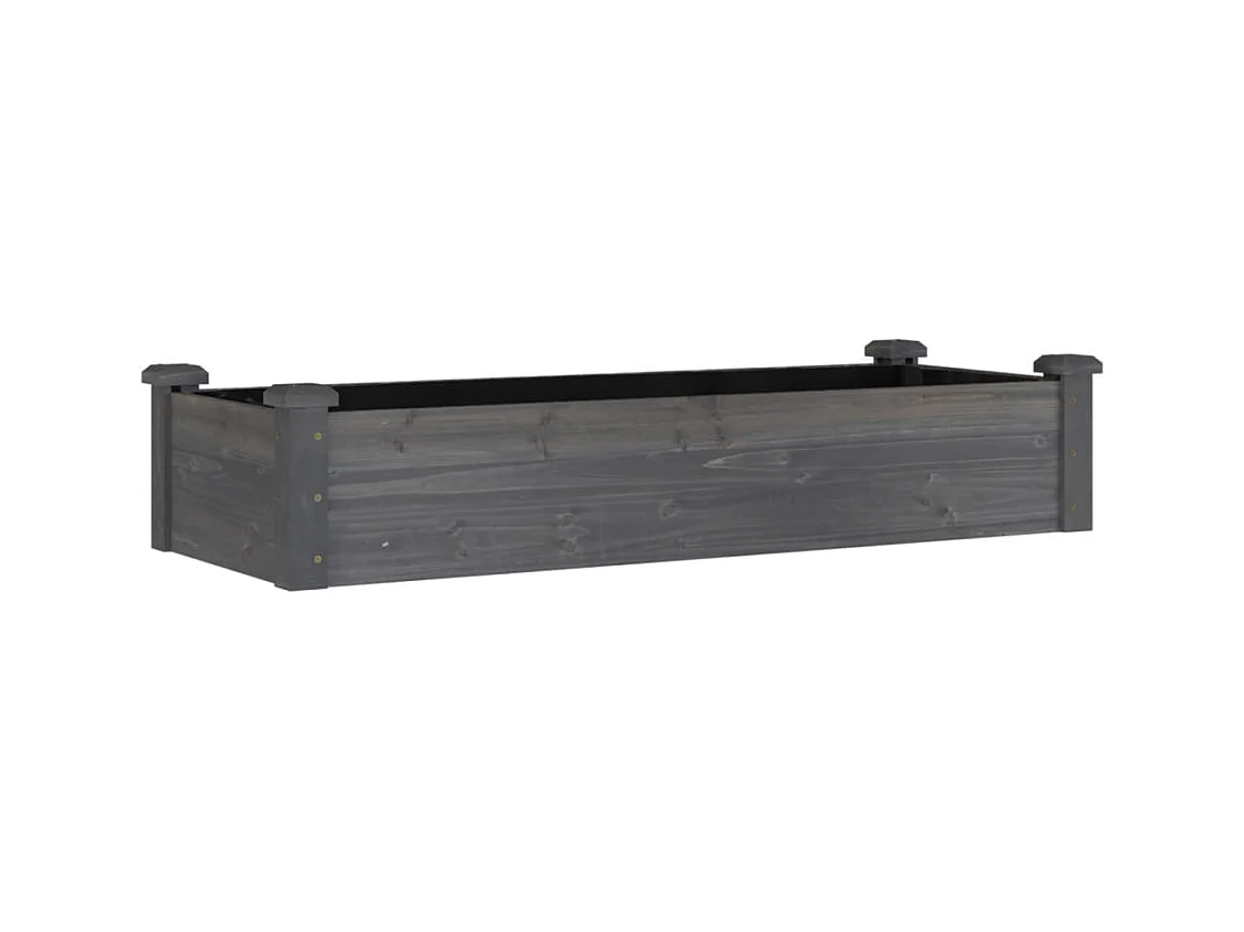 Lit surélevé de jardin doublure 120x45x25 cm bois massif sapin