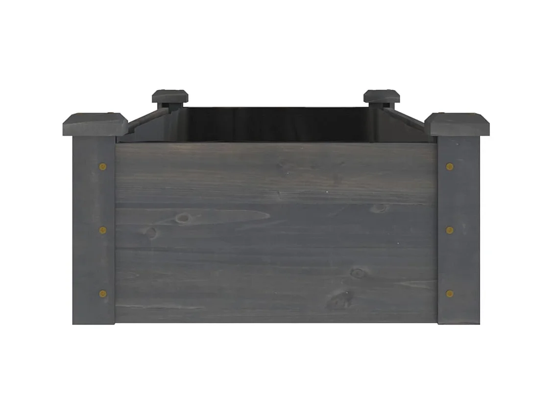 Lit surélevé de jardin doublure 120x45x25 cm bois massif sapin