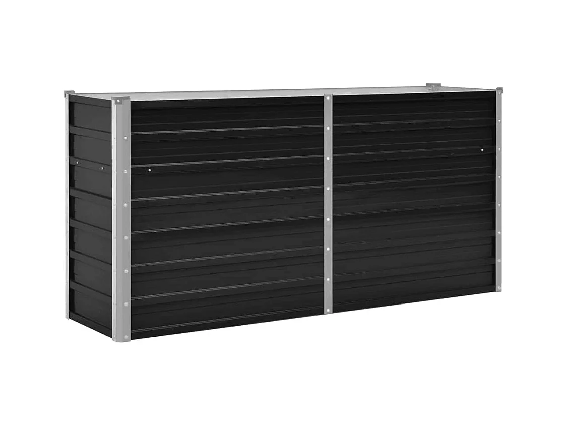 Verhoogd tuinbed Antraciet 160x40x77 cm Gegalvaniseerd staal