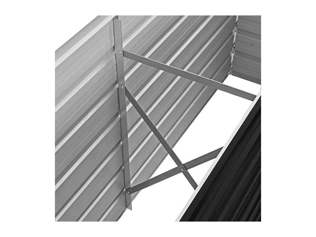 Verhoogd tuinbed Antraciet 160x40x77 cm Gegalvaniseerd staal