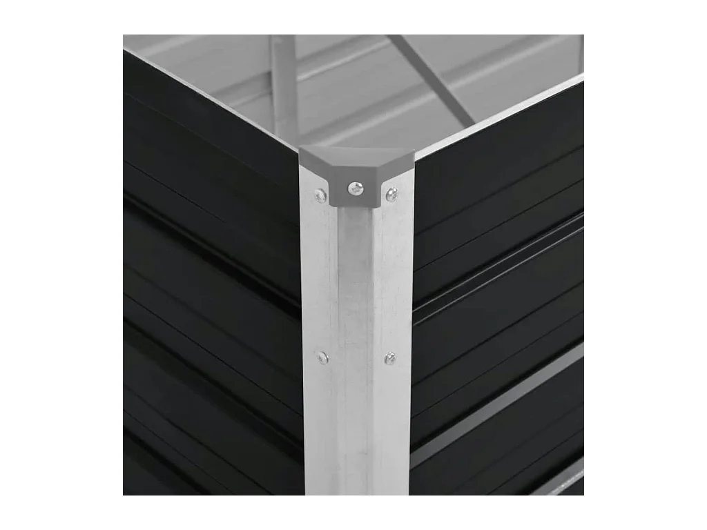 Verhoogd tuinbed Antraciet 160x40x77 cm Gegalvaniseerd staal