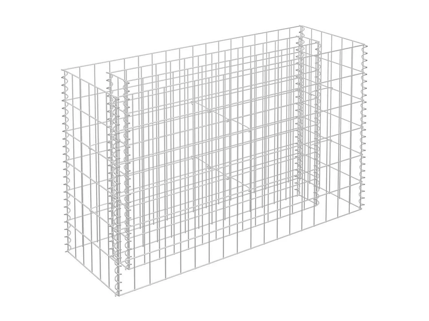 Lit surélevé à gabion Acier galvanisé 90x30x60 cm