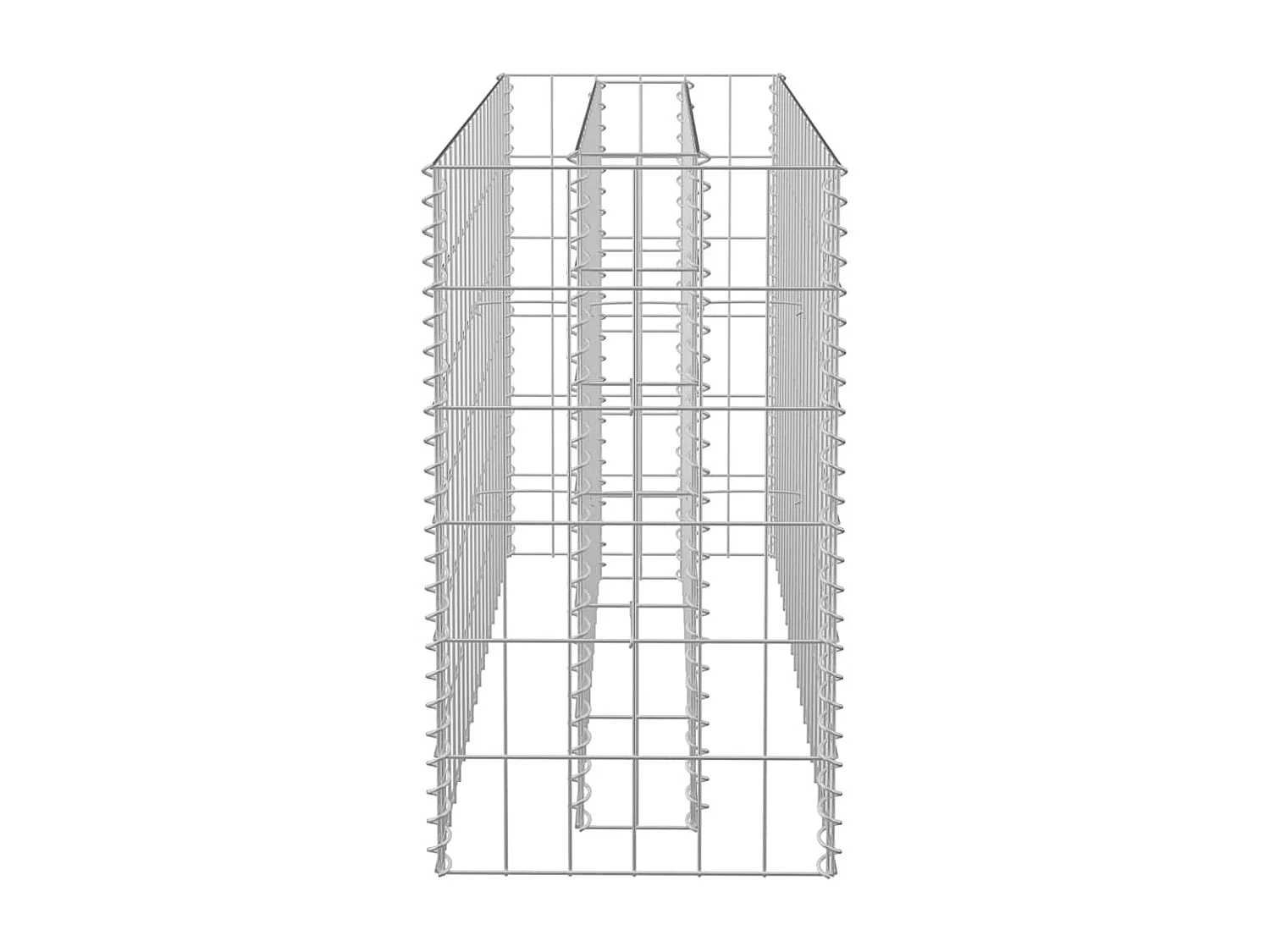 Lit surélevé à gabion Acier galvanisé 90x30x60 cm