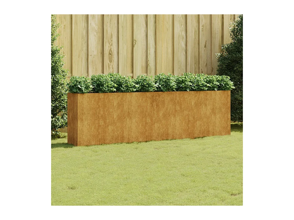 Lit surélevé de jardin 280x40x80 cm acier corten
