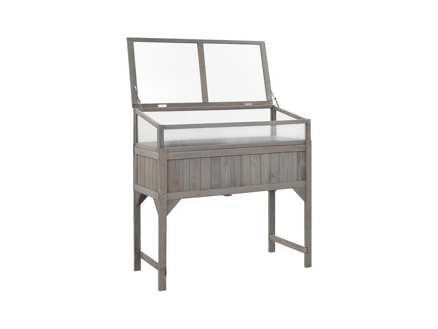 Lit surélevé avec serre 110x54x120 cm Bois de sapin massif