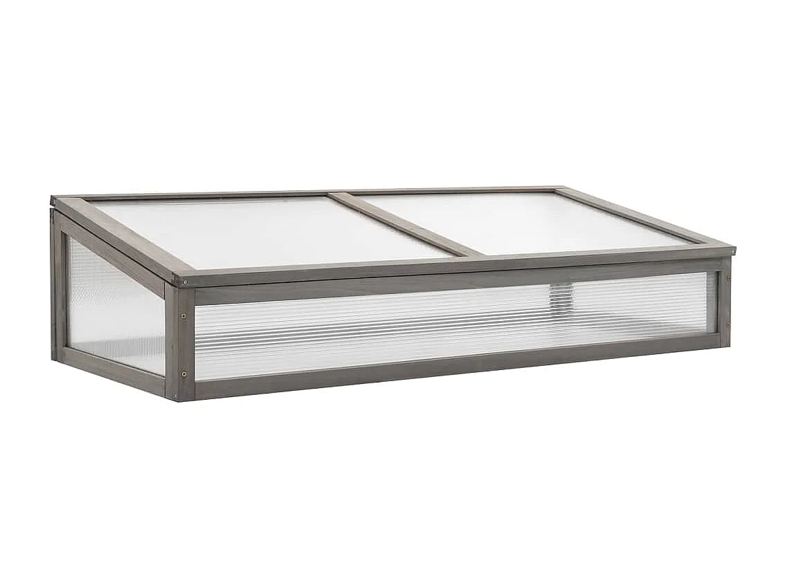 Lit surélevé avec serre 110x54x120 cm Bois de sapin massif