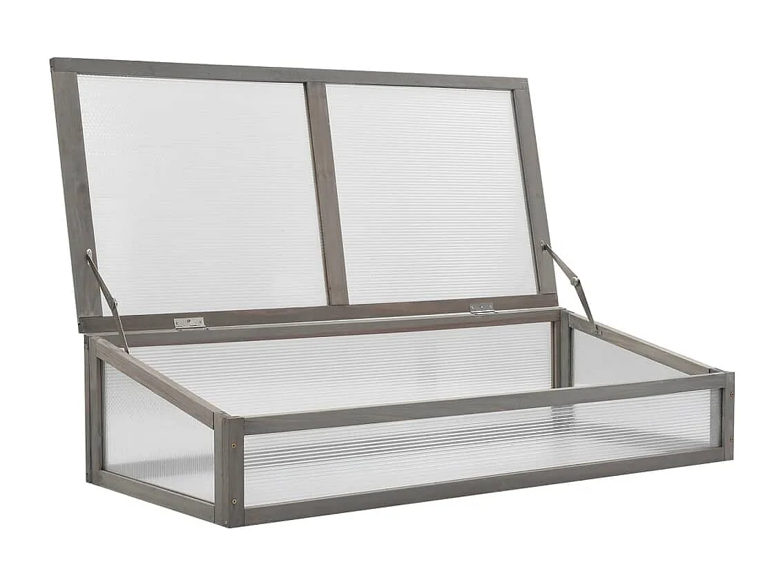 Lit surélevé avec serre 110x54x120 cm Bois de sapin massif