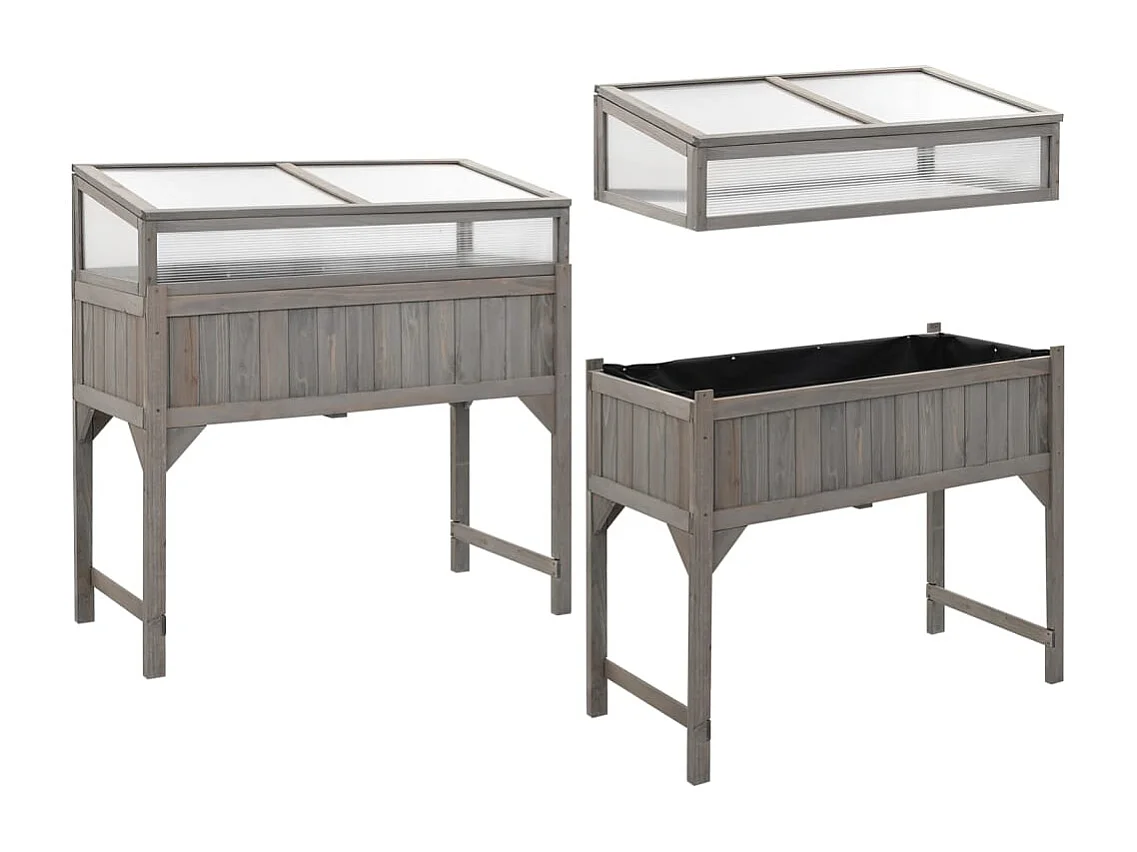 Verhoogd bed met kas 110x54x120 cm Massief dennenhout