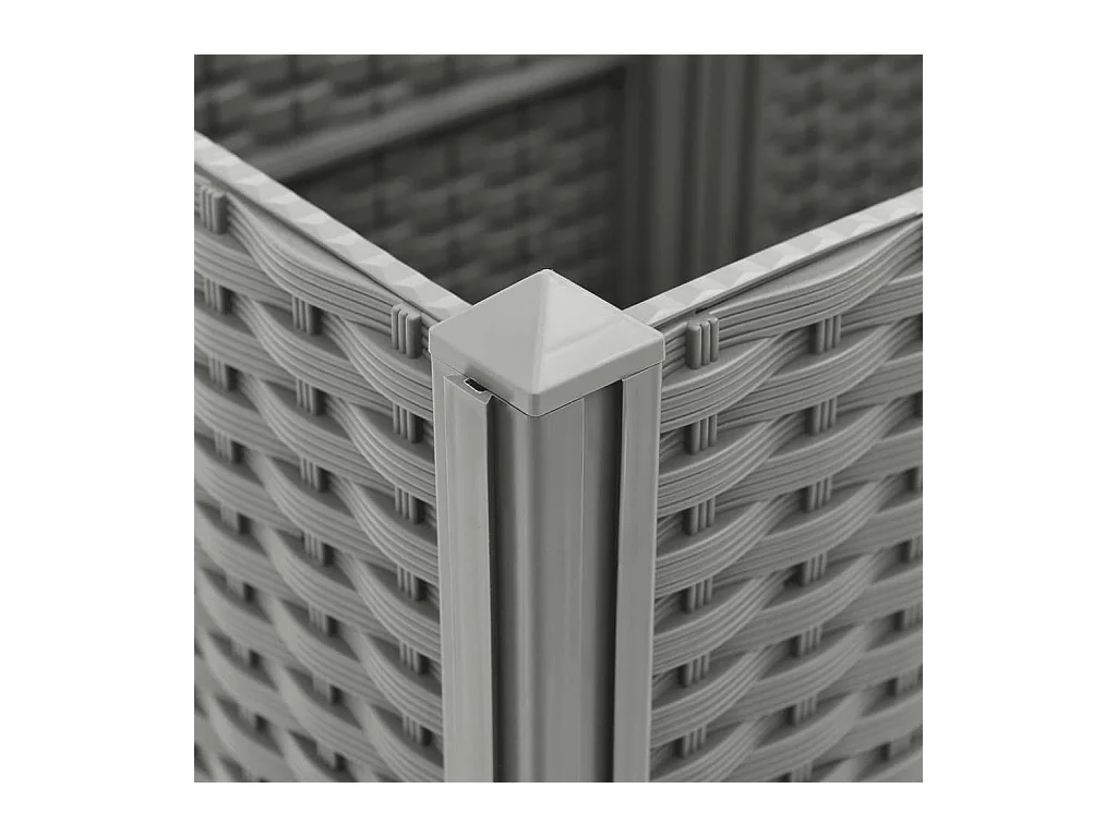 Lit surélevé gris clair 160x40x38 cm Polypropylène