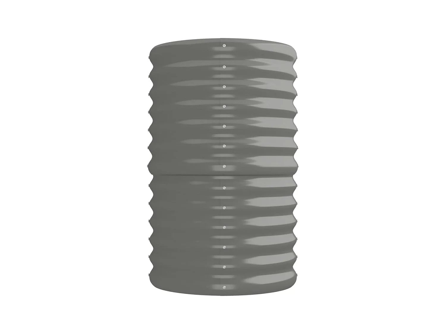 Bancal de jardín elevado de acero con recubrimiento en polvo, 224 x 40 x 68 cm, color gris