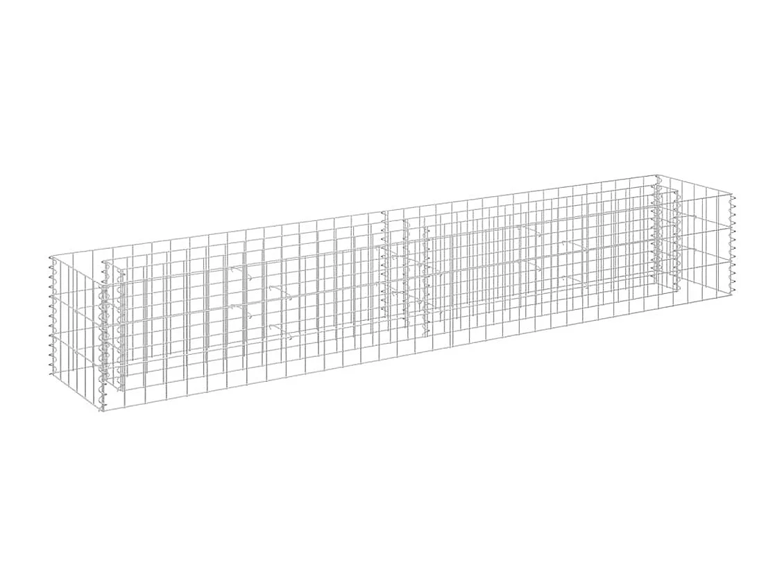 Gabion verhoogde bak Gegalvaniseerd staal 180x30x30 cm