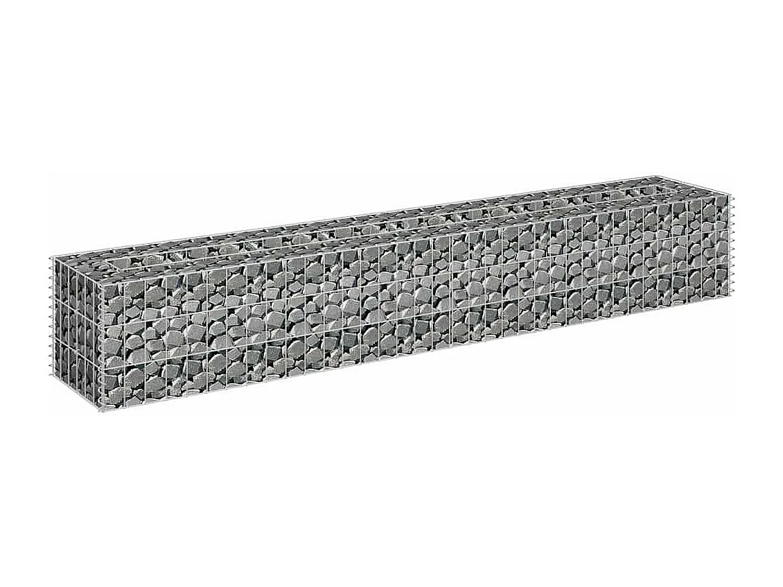 Gabion verhoogde bak Gegalvaniseerd staal 180x30x30 cm