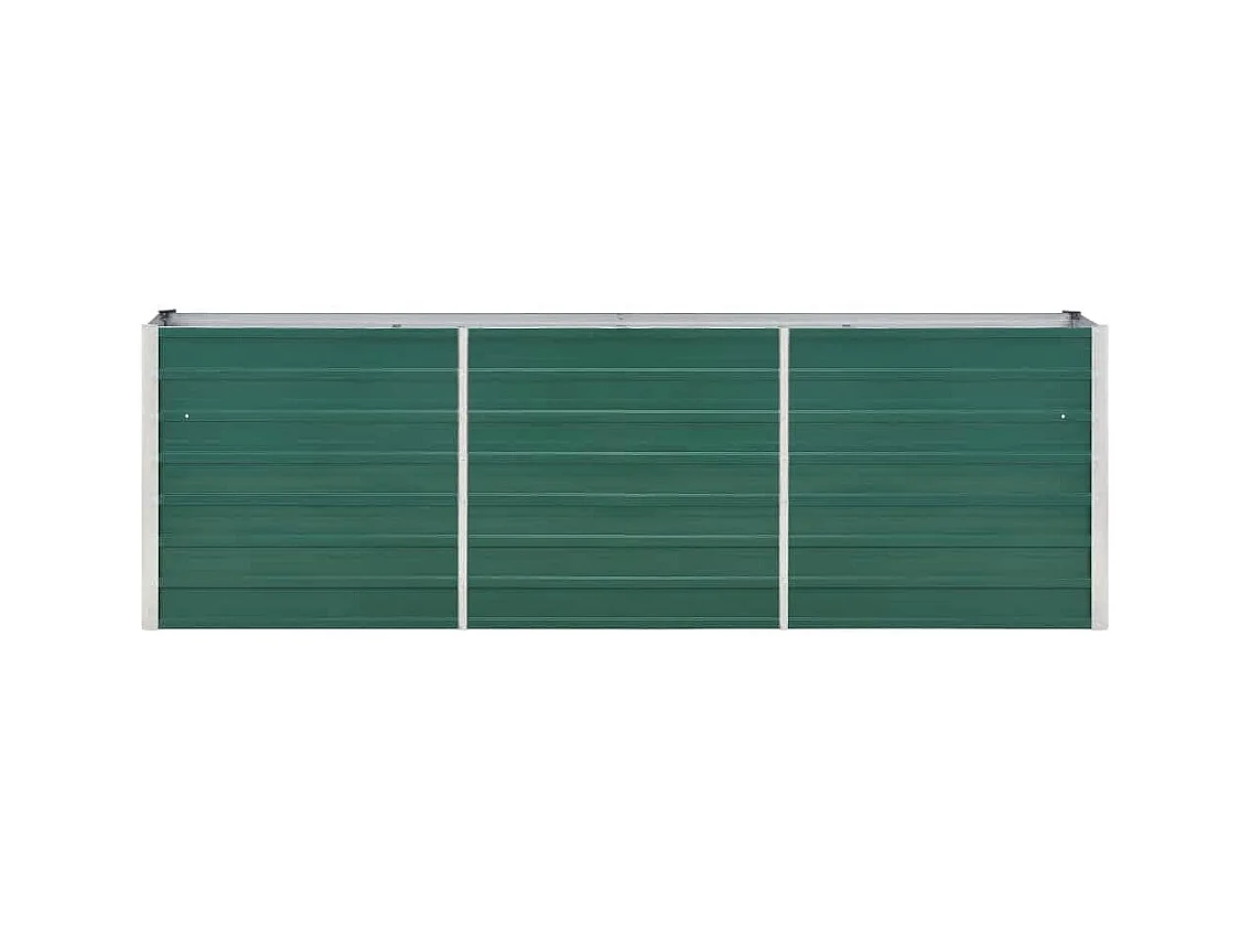 Lit surélevé de jardin Acier galvanisé 240x40x77 cm Vert
