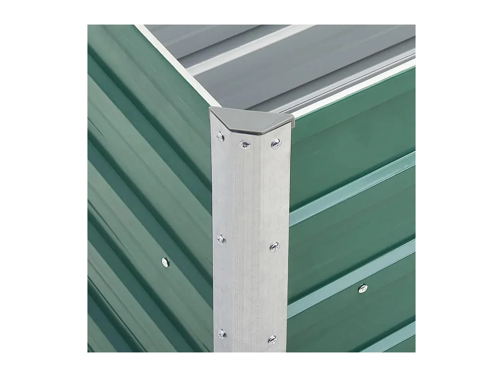 Lit surélevé de jardin Acier galvanisé 240x40x77 cm Vert