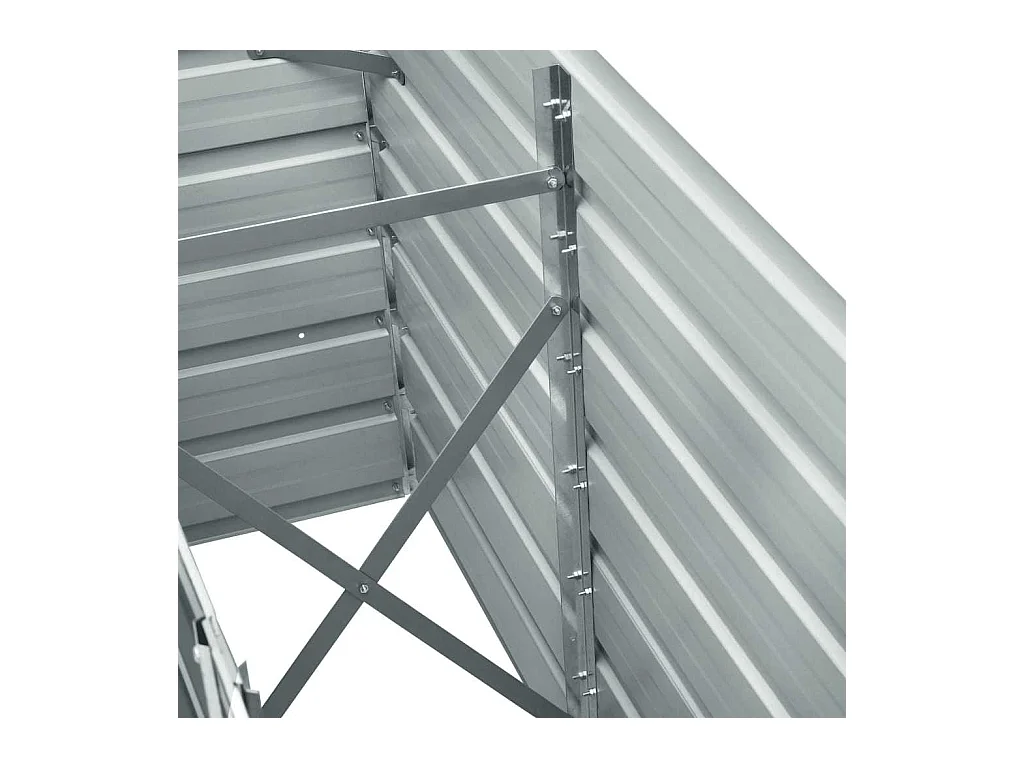 Lit surélevé de jardin Acier galvanisé 240x40x77 cm Vert