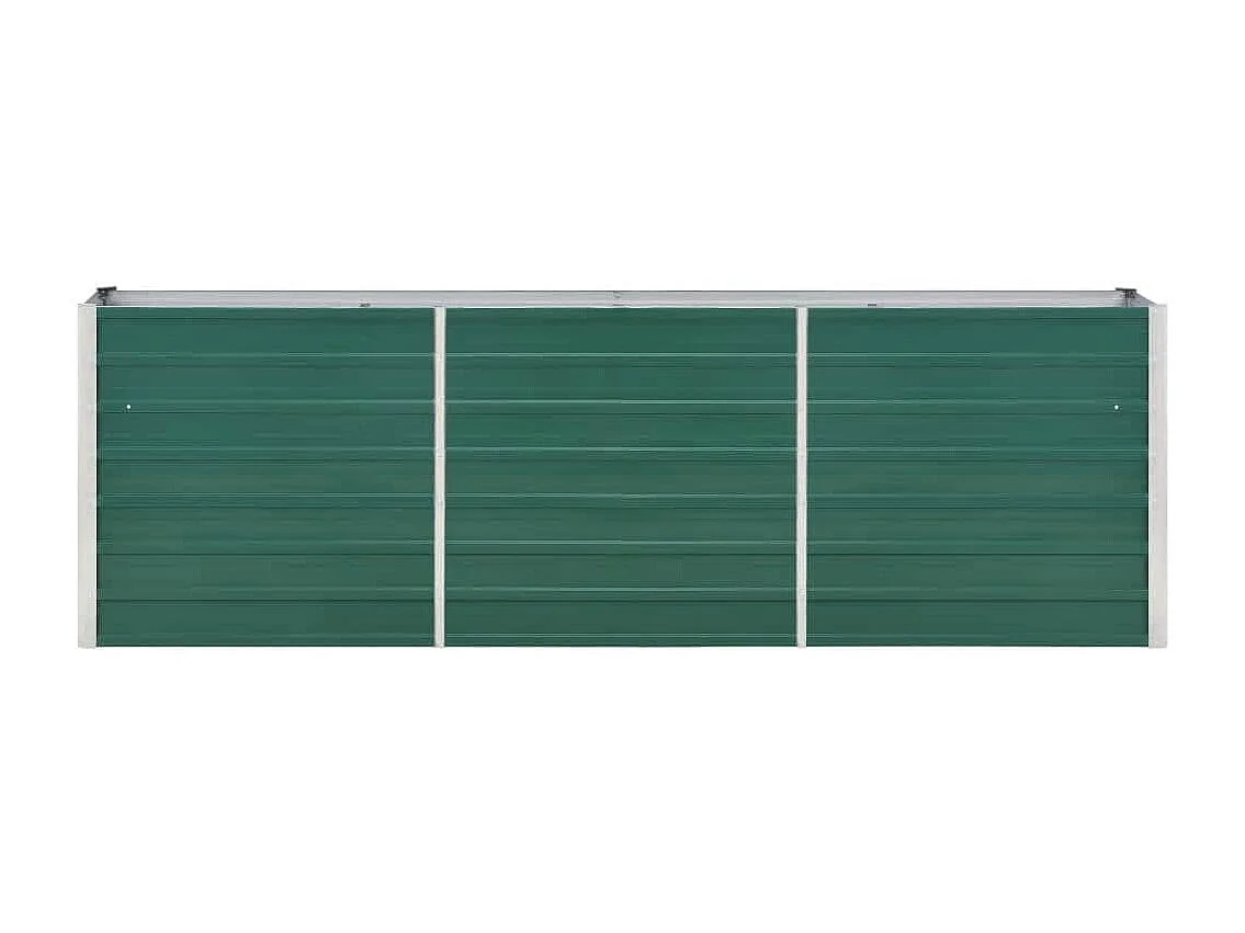 Verhoogd tuinbed Gegalvaniseerd staal 240x40x77 cm Groen