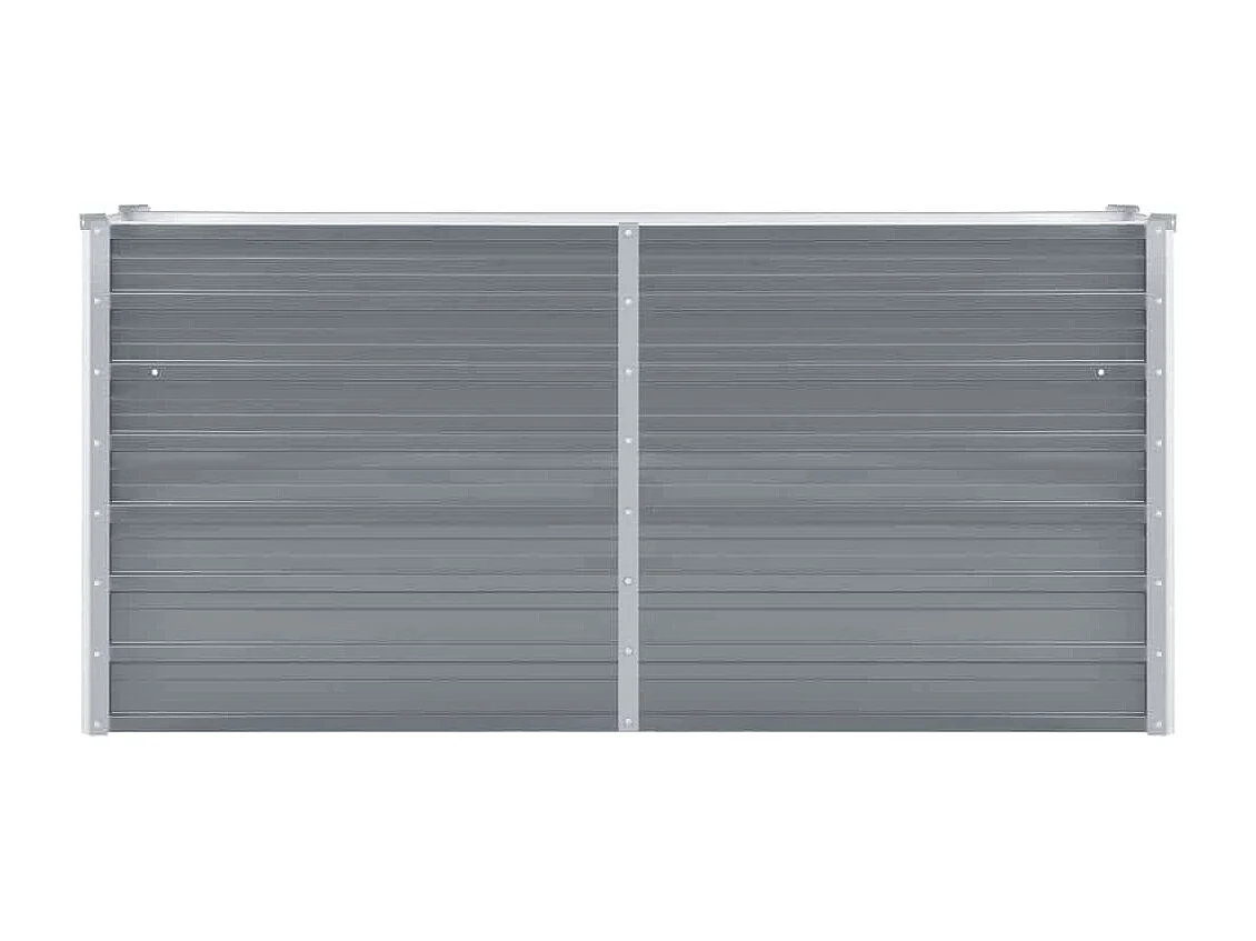 Lit surélevé de jardin Acier galvanisé 160x40x77 cm Gris