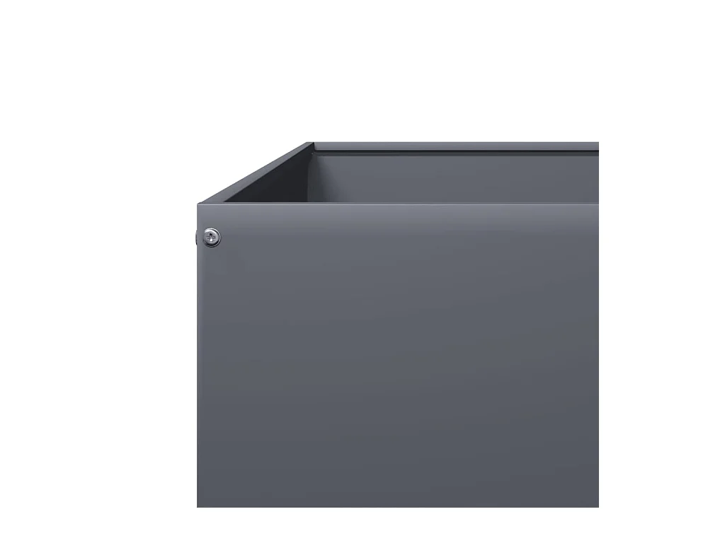 Letto rialzato antracite 100x100x25 cm in acciaio