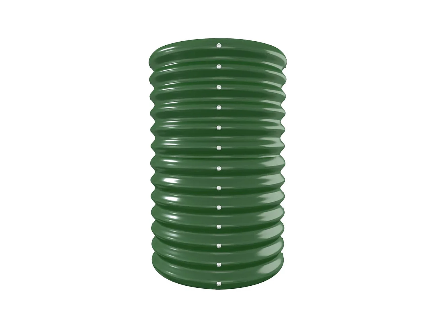 Letto da giardino rialzato in acciaio verniciato a polvere 332x40x68 cm verde