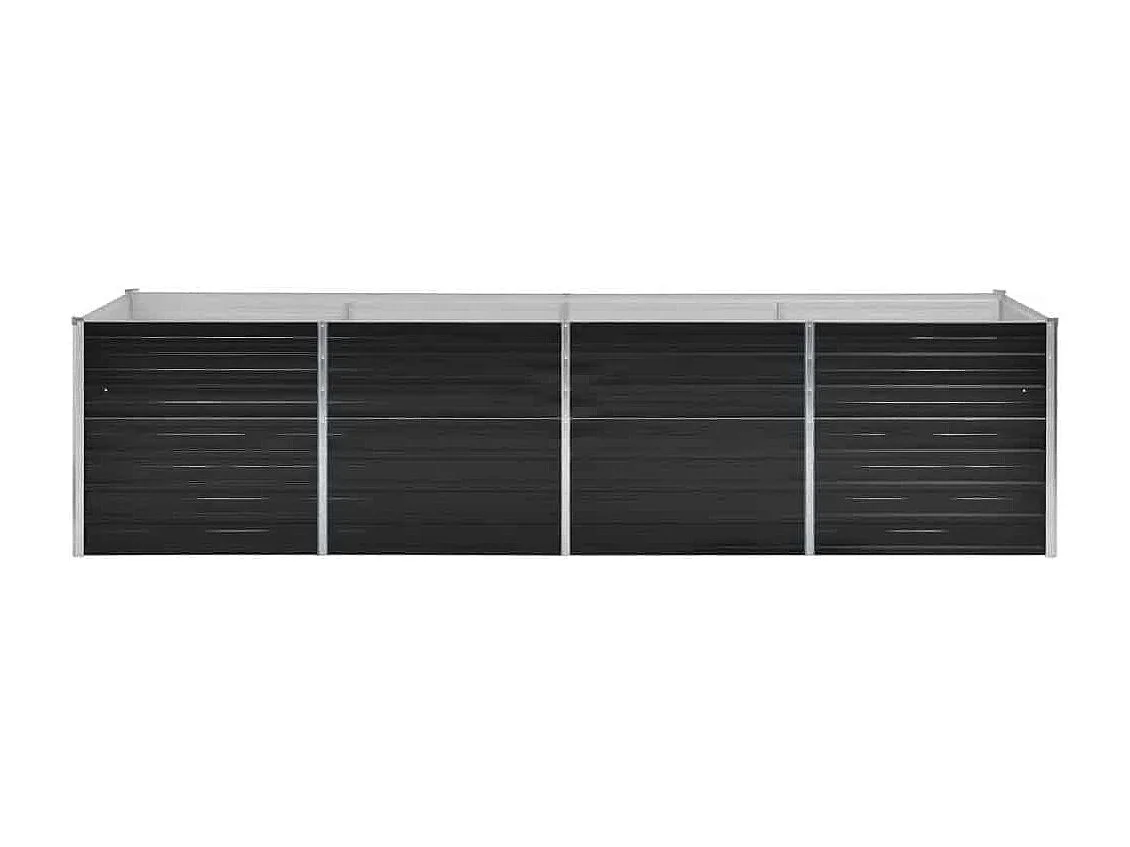 Lit surélevé de jardin Anthracite 320x80x77 cm Acier galvanisé