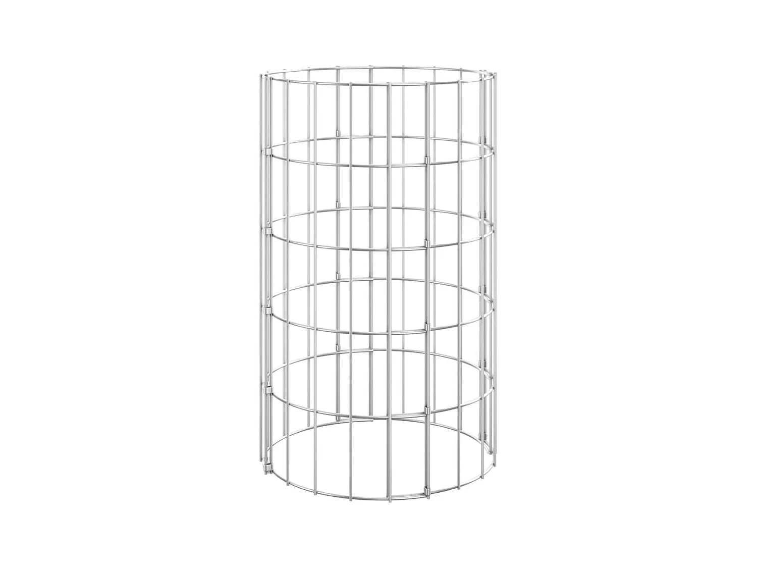 Ronde Gabion Verhoogde Bak 3 stuks Gegalvaniseerd Staal Ø30x50cm
