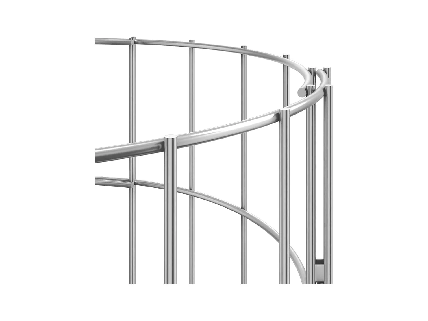 Ronde Gabion Verhoogde Bak 3 stuks Gegalvaniseerd Staal Ø30x50cm