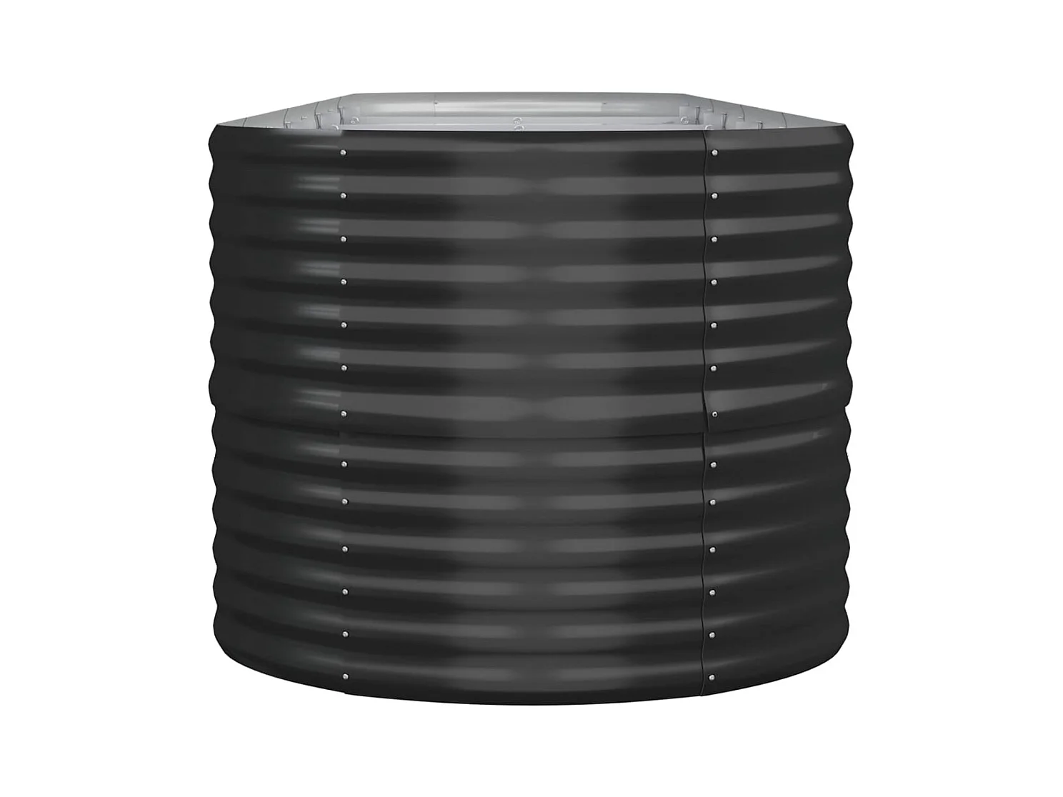 Cama de jardín elevada de acero con recubrimiento en polvo antracita