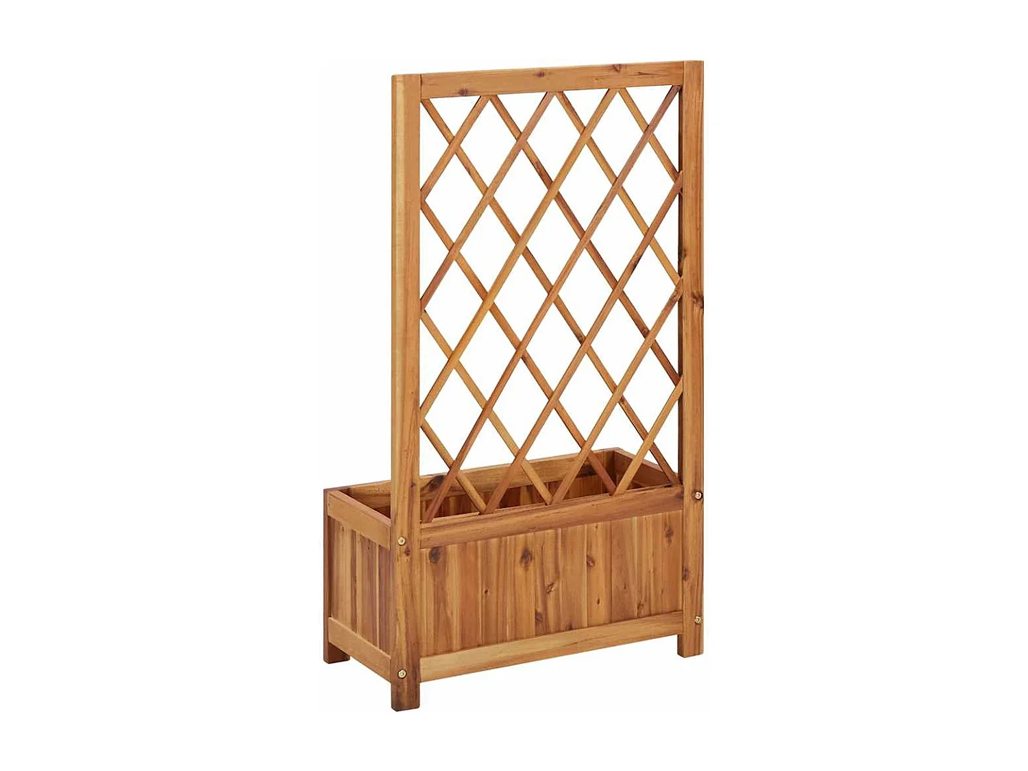 Lit surélevé de jardin avec treillis Bois massif d'acacia