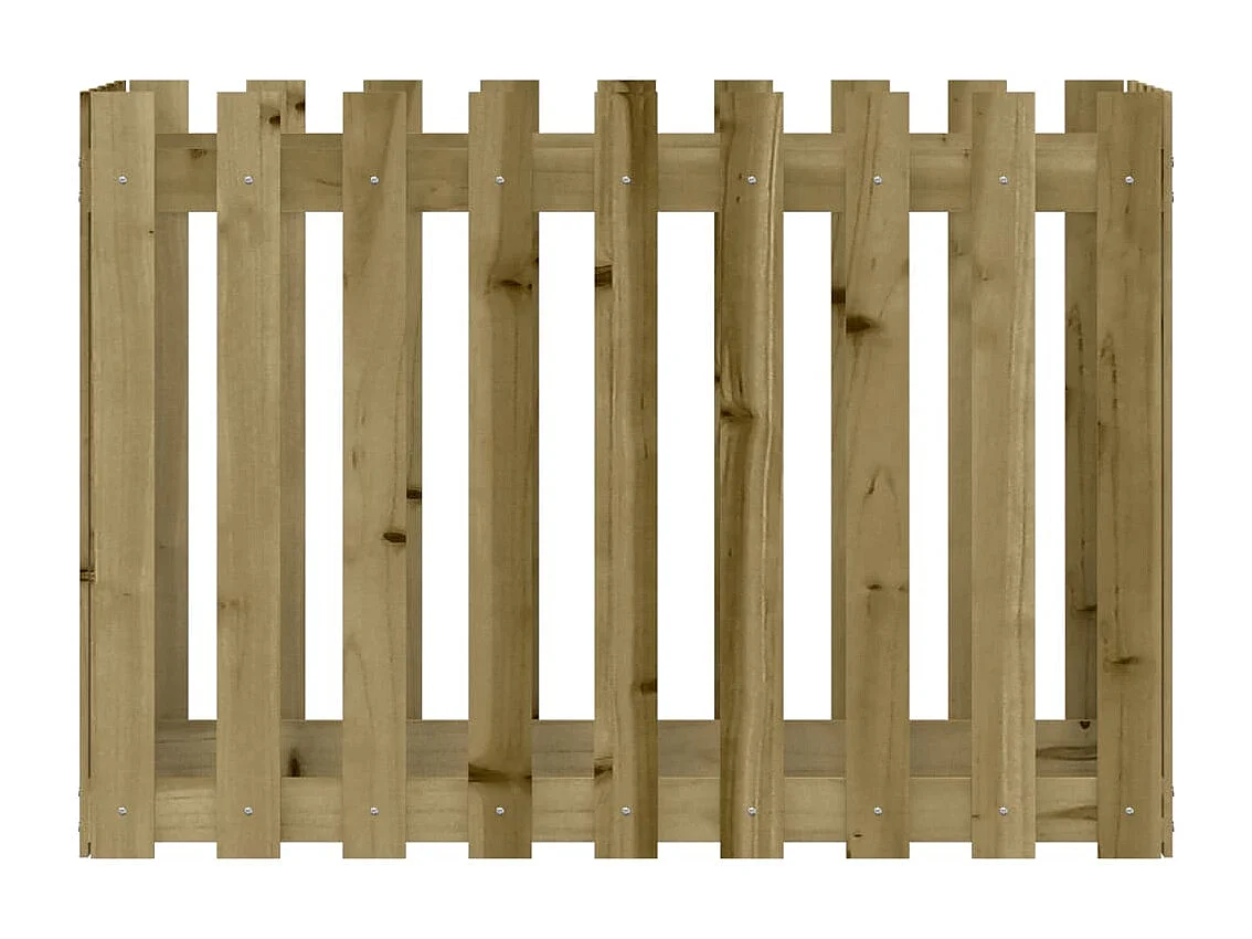 Lit surélevé de jardin design de clôture bois de pin imprégné