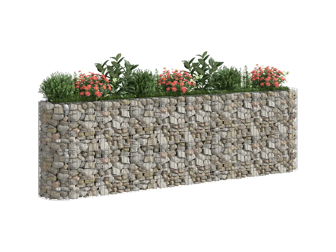 Gabion verhoogde bak Gegalvaniseerd ijzer 330x50x100 cm