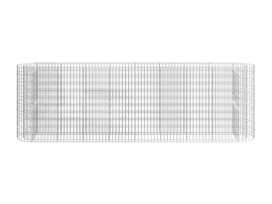 Lit surélevé à gabion Fer galvanisé 330x50x100 cm