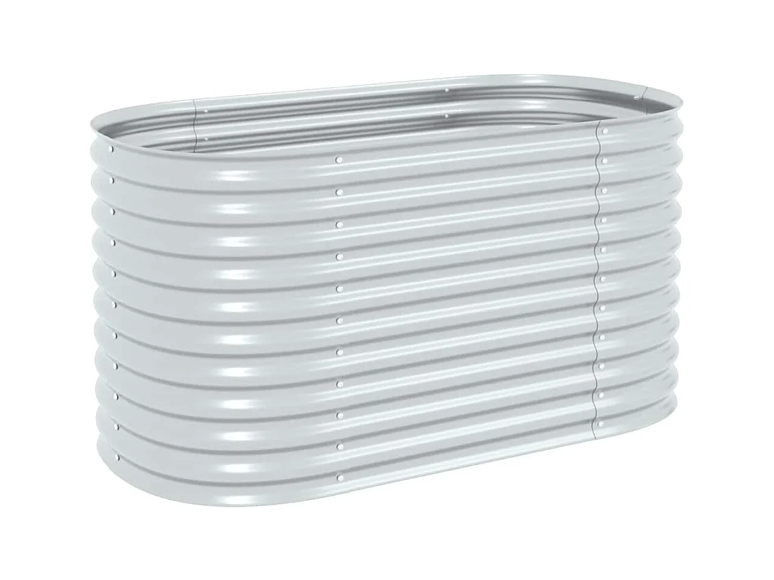 Verhoogd tuinbed 160x80x81 cm Gegalvaniseerd staal Zilver