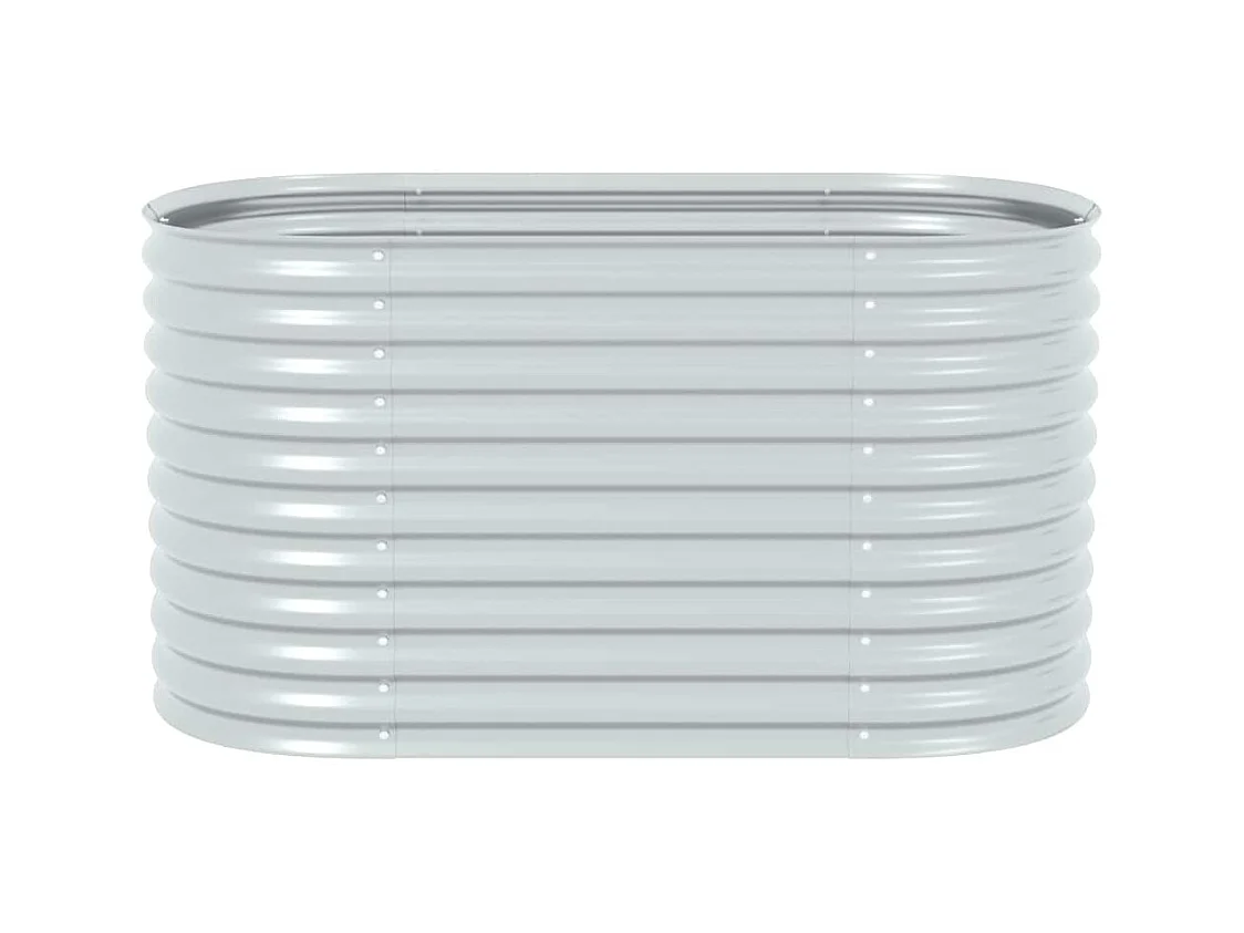 Verhoogd tuinbed 160x80x81 cm Gegalvaniseerd staal Zilver