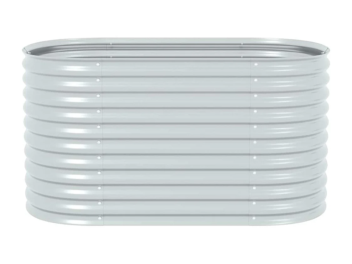 Lit surélevé de jardin 160x80x81 cm Acier galvanisé Argenté