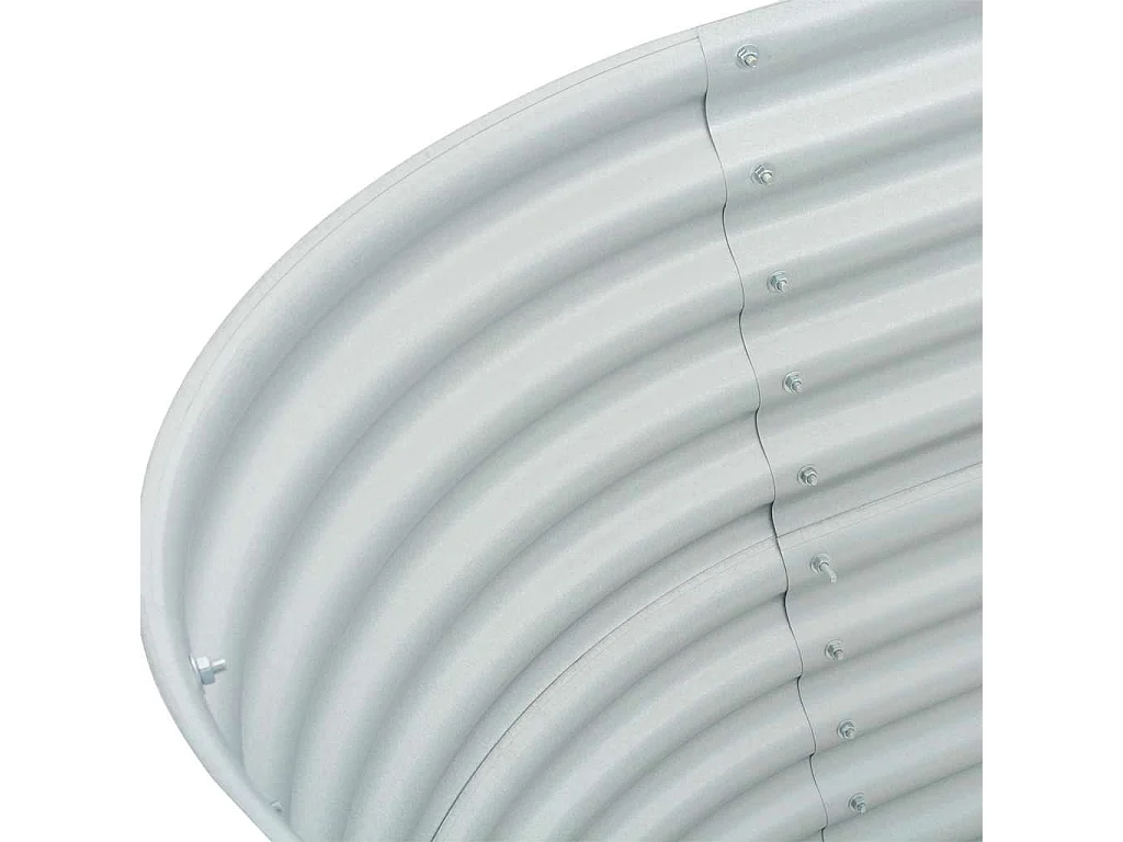 Lit surélevé de jardin 160x80x81 cm Acier galvanisé Argenté