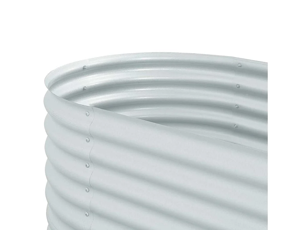 Lit surélevé de jardin 160x80x81 cm Acier galvanisé Argenté