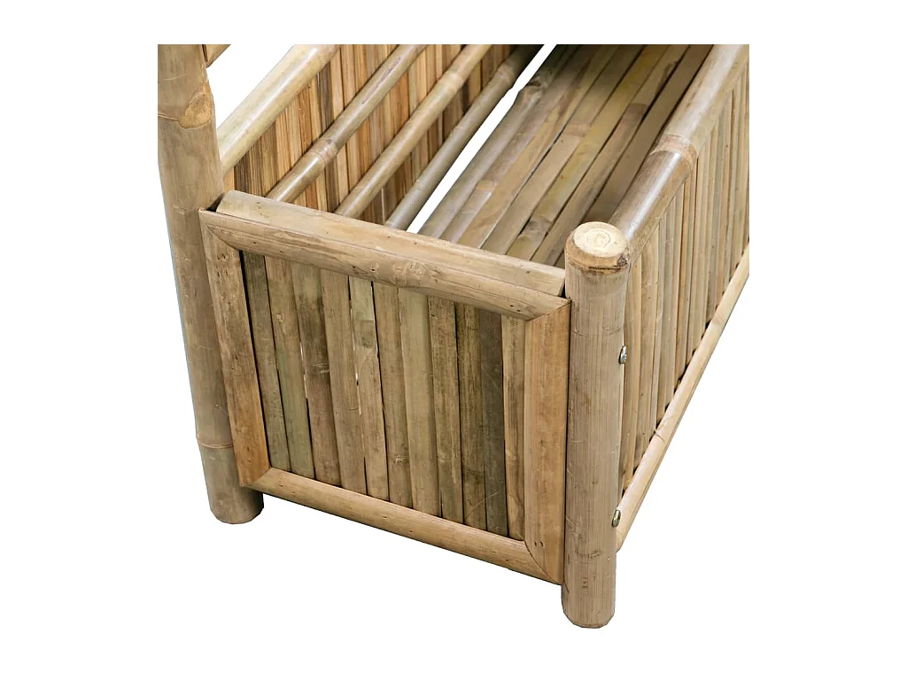 Letto da giardino rialzato con traliccio in bambù da 70 cm