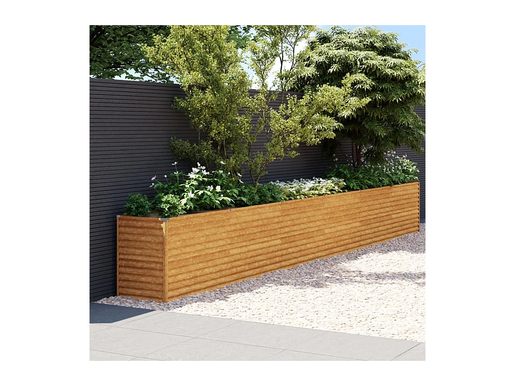 Verhoogd tuinbed 578x50x69 cm cortenstaal