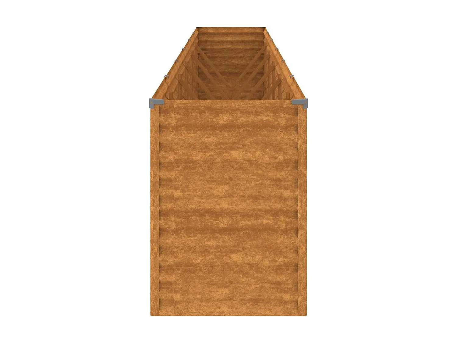 Letto da giardino rialzato 578x50x69 cm in acciaio corten