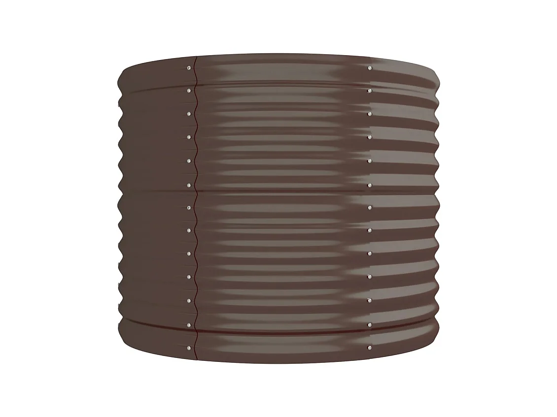 Hochbeet aus pulverbeschichtetem Stahl in Braun