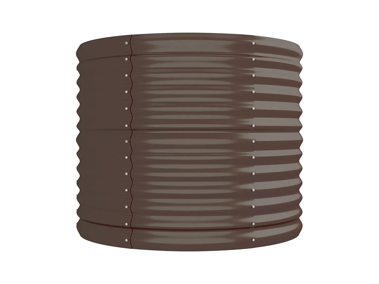 Hochbeet aus pulverbeschichtetem Stahl in Braun