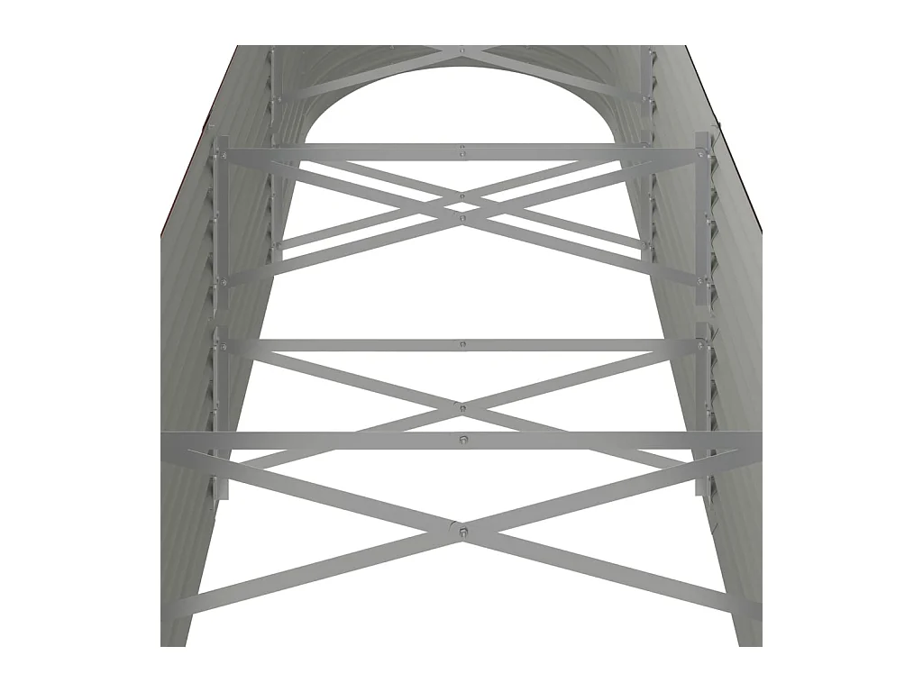 Hochbeet aus pulverbeschichtetem Stahl in Braun