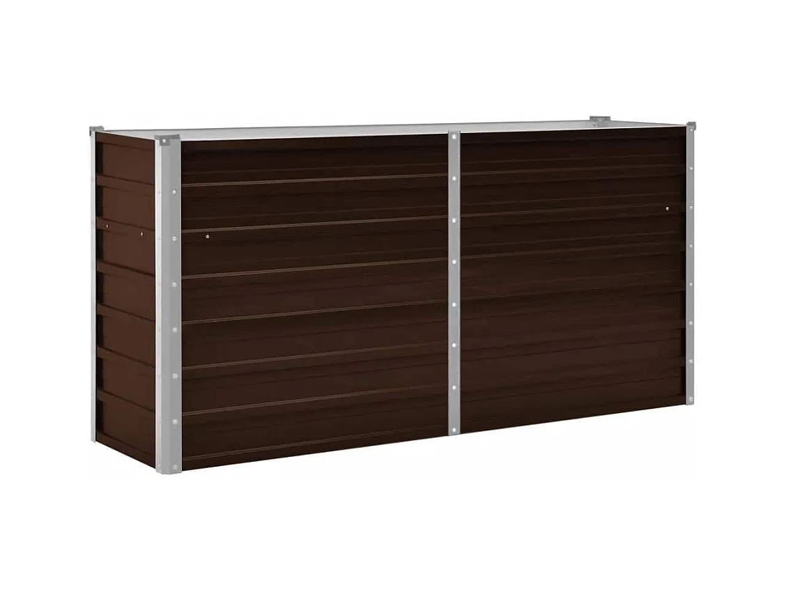 Lit surélevé de jardin Marron 160x40x77 cm Acier galvanisé