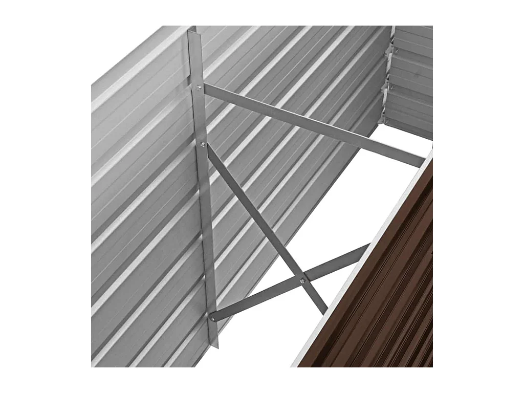 Lit surélevé de jardin Marron 160x40x77 cm Acier galvanisé