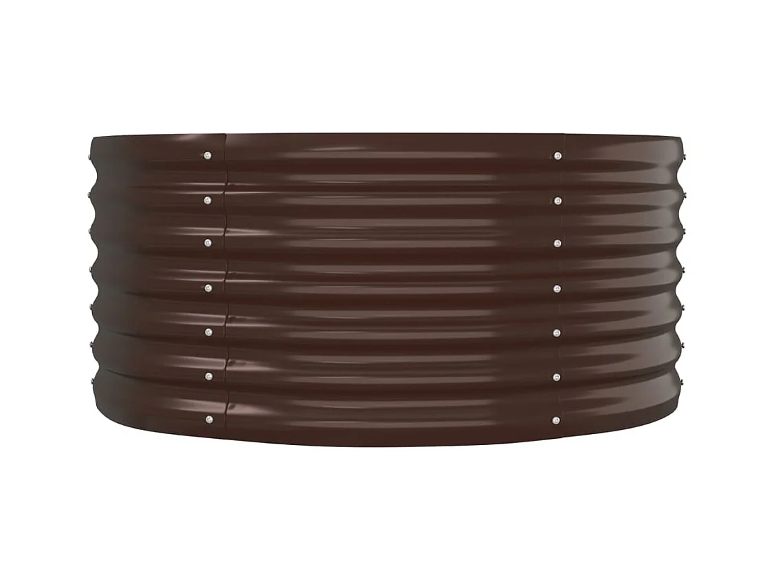 Letto da giardino rialzato in acciaio verniciato a polvere marrone